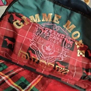 Victoria secret luggage on wheels with pull up handle